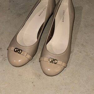 Cole Haan Natural Elsie Logo Wedges